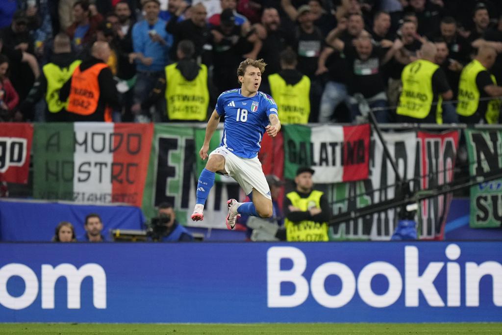 意大利僅用約15分鐘便成功反超前。(美聯社)