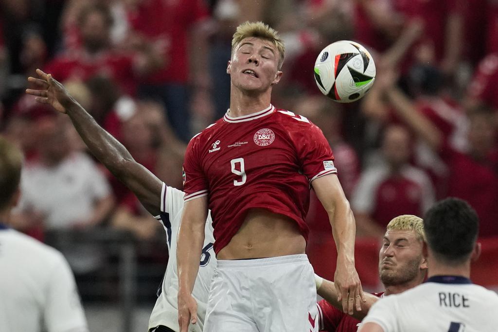 效力曼聯的丹麥中鋒凱倫。(美聯社)