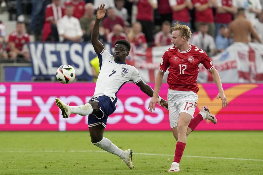 布卡約沙卡今場表現活躍。(美聯社)