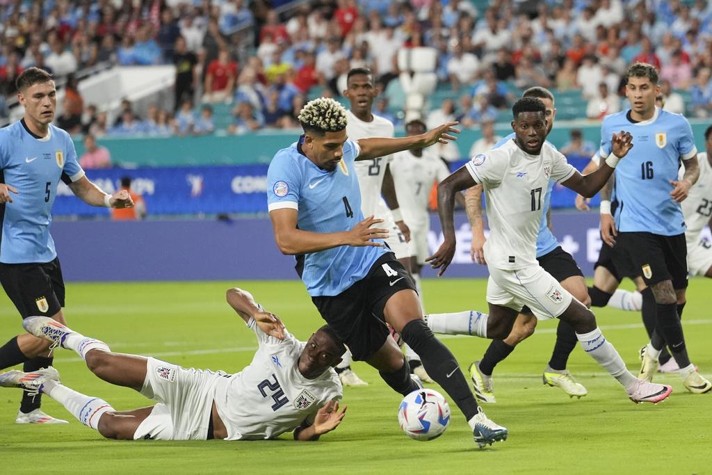 烏拉圭3:1輕取巴拿馬。(美聯社)