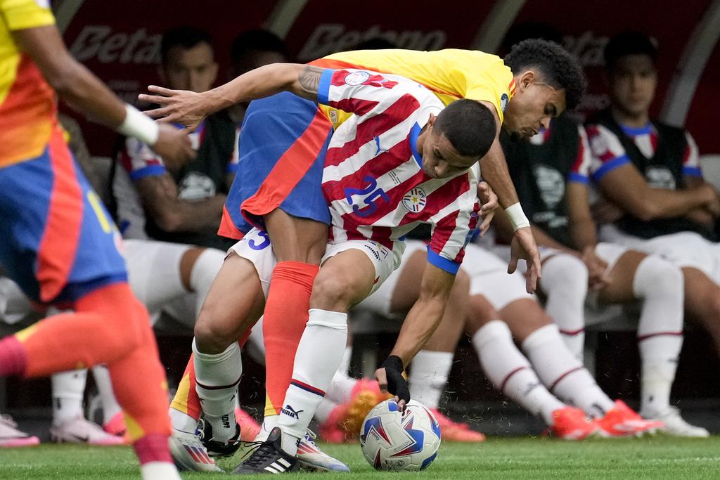 哥倫比亞2:1擊敗巴拉圭。(美聯社)