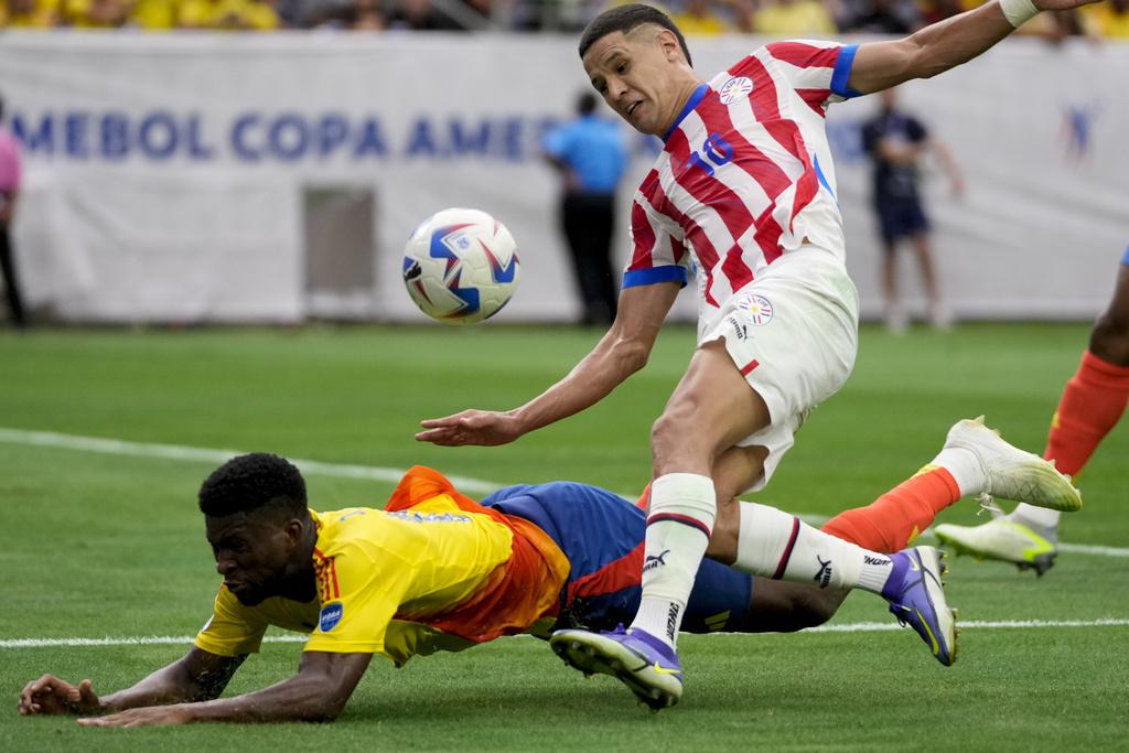 哥倫比亞2:1擊敗巴拉圭。(美聯社)