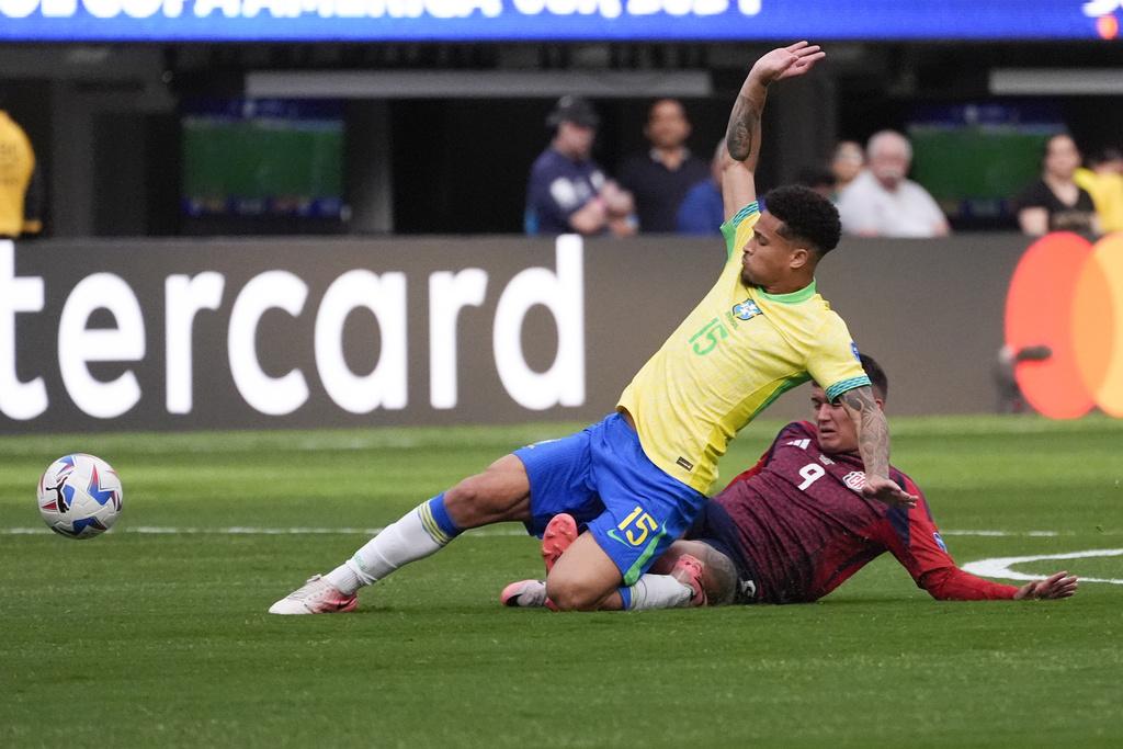 巴西悶和哥斯達尼加0:0。(美聯社)