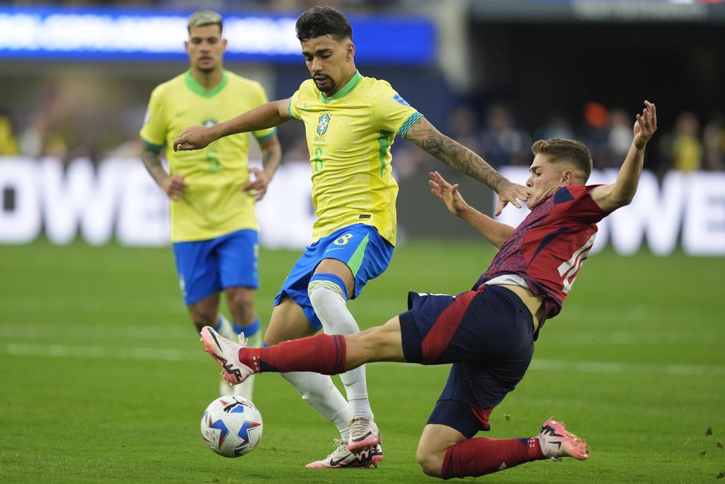 巴西悶和哥斯達尼加0:0。(美聯社)