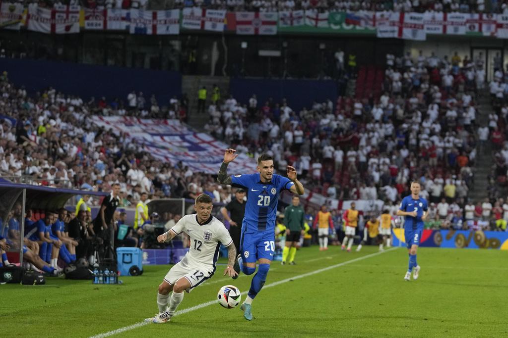 英格蘭繼續保守 上半場僅能悶和斯洛文尼亞。(美聯社)