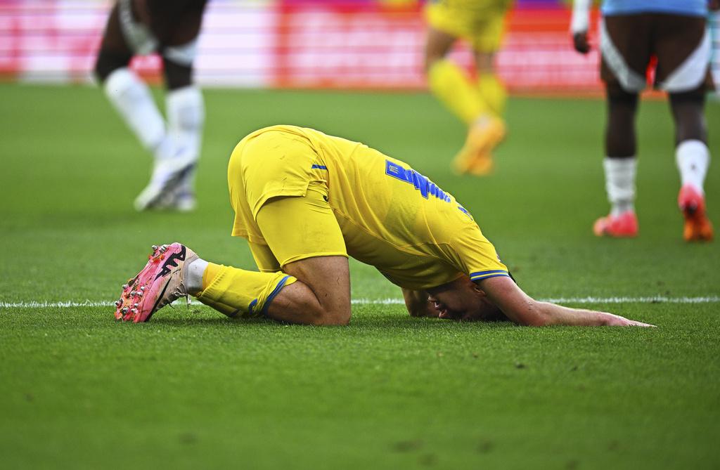 烏克蘭三戰奪四分仍要出局,將成為今屆歐國盃最高分的出局份子。(美聯社)