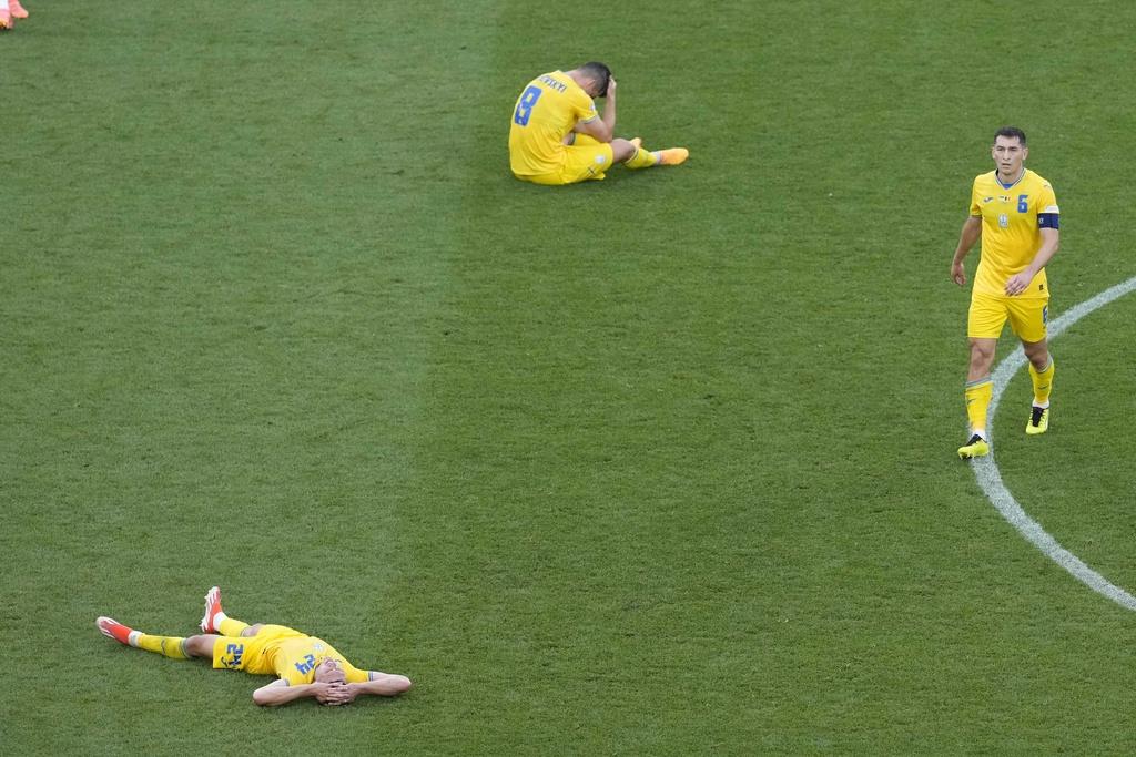 烏克蘭三戰奪四分仍要出局,將成為今屆歐國盃最高分的出局份子。(美聯社)