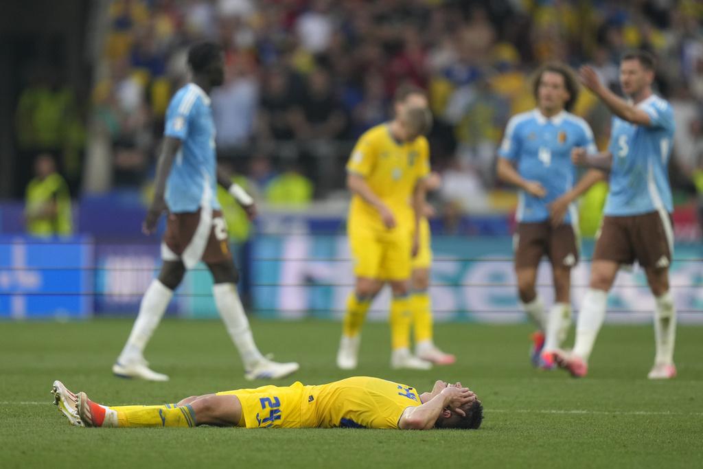 烏克蘭三戰奪四分仍要出局,將成為今屆歐國盃最高分的出局份子。(美聯社)