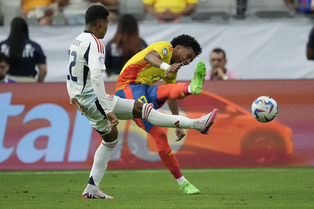哥倫比亞3:0輕取哥斯達黎加。(美聯社)