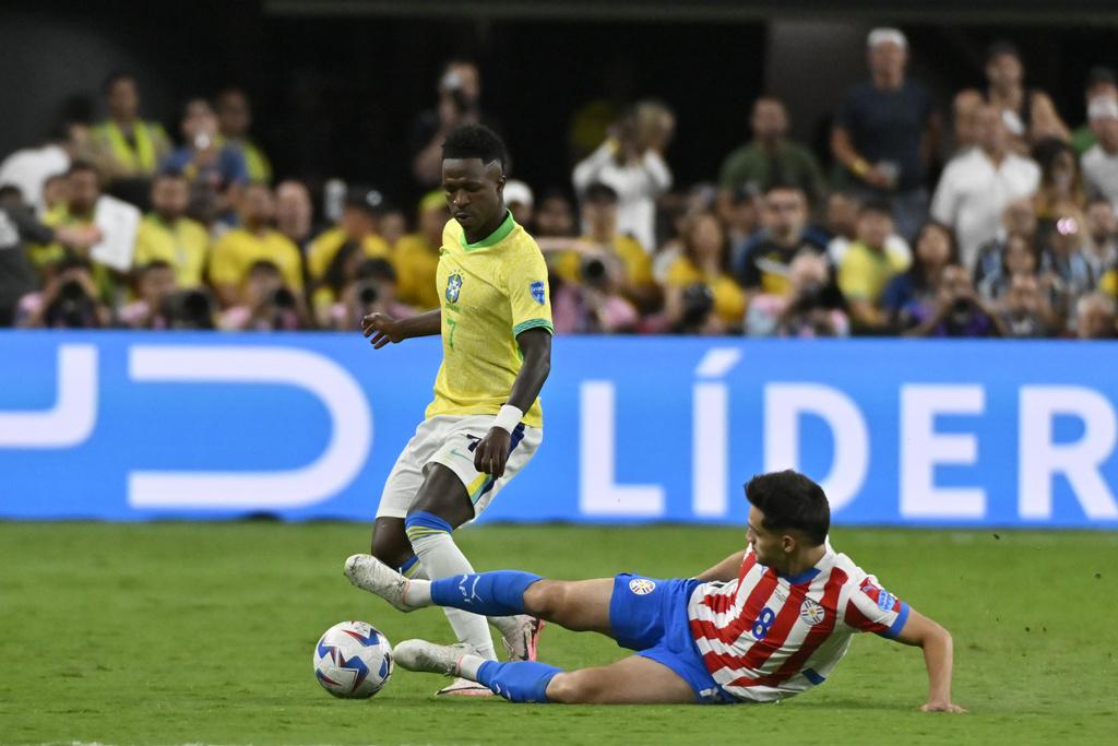 巴西4:1擊敗巴拉圭。(美聯社)