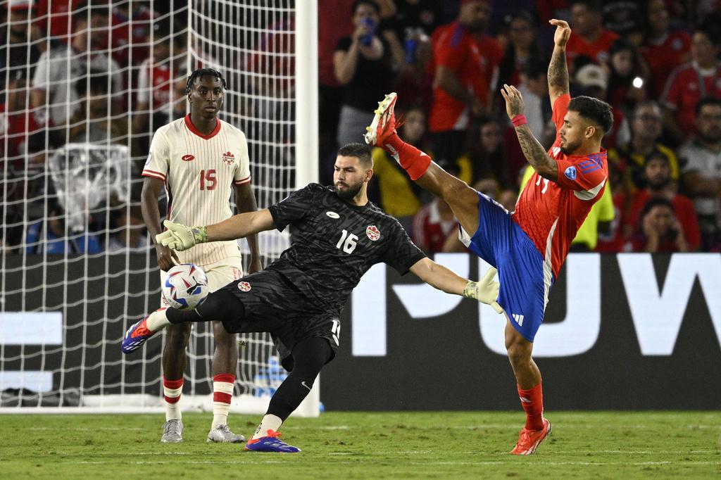 加拿大與智利踢平0:0。(美聯社)