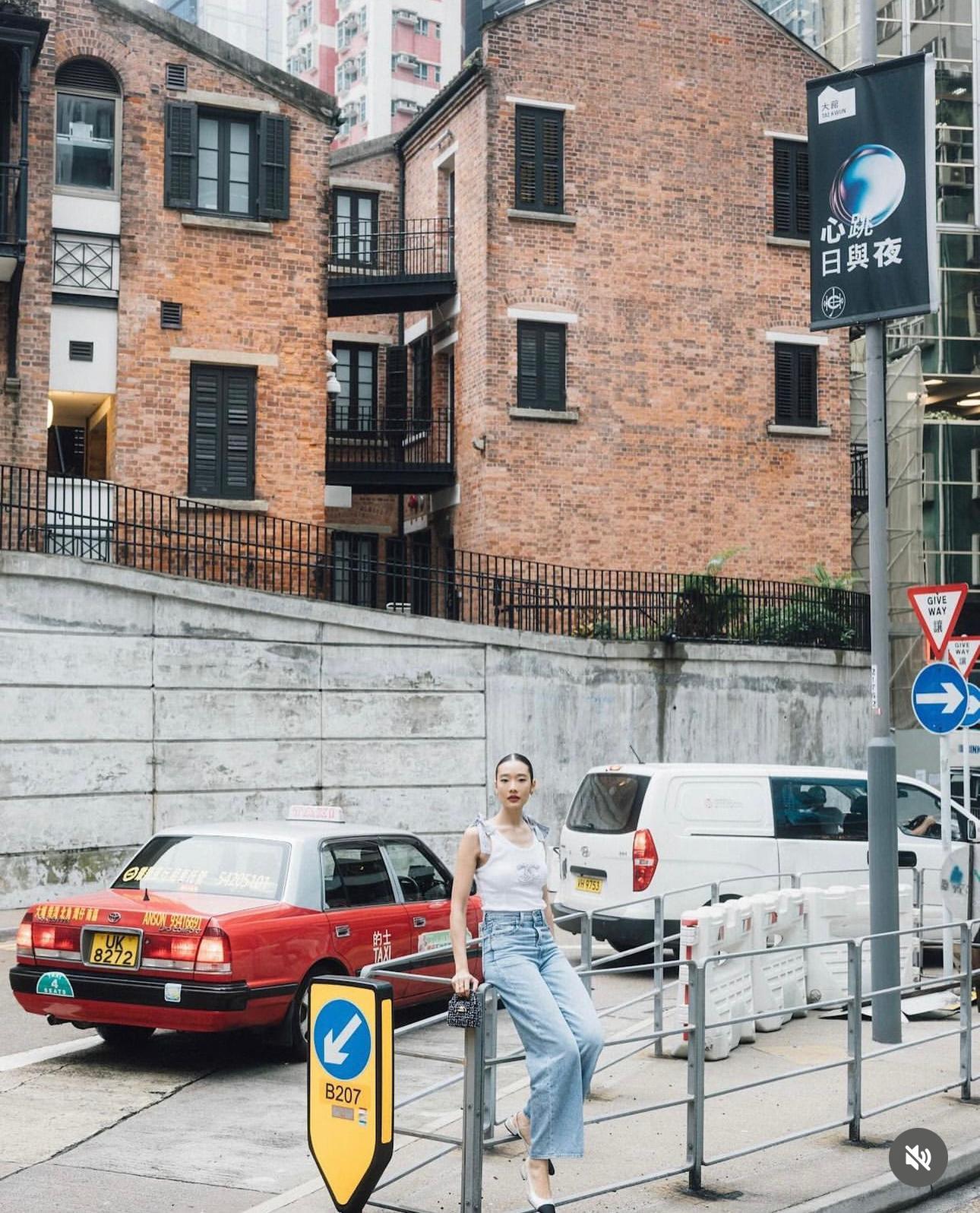 泰國女星Aokbab到中環打卡。