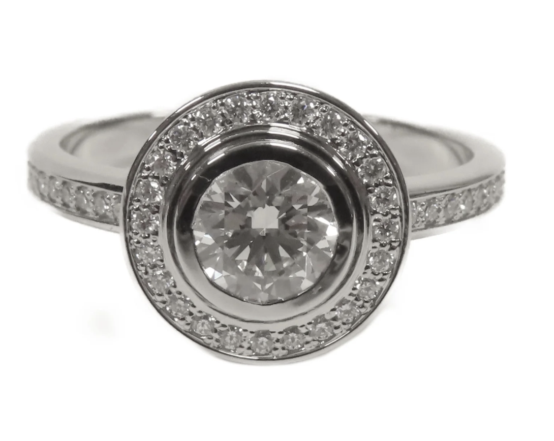 CARTIER PT950鉑金Diamond Ring 0.62ct鑽石戒指Cartier#52 US#5.5 $39,800