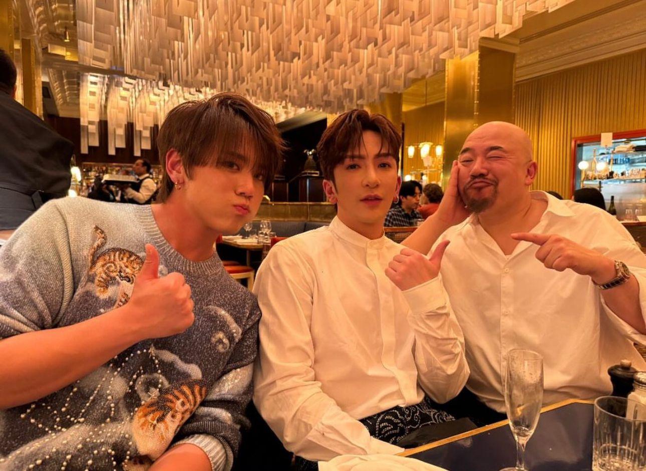 姜濤與Anson Lo今次行程特別相約黃偉文見面。