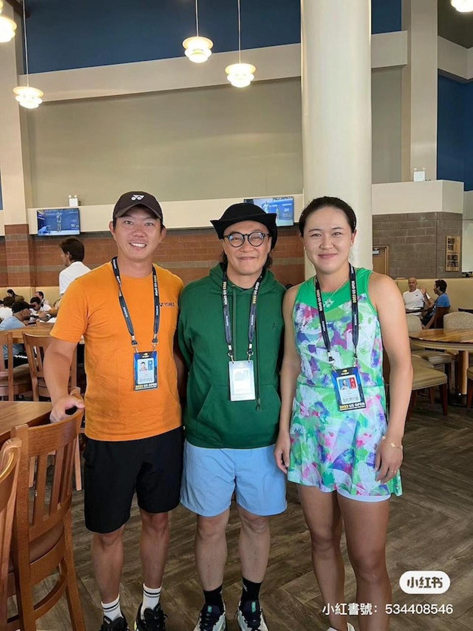 Eason在美國看網球賽事時,曾被網民捕獲。