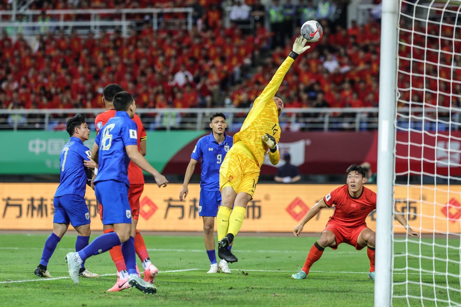 世界盃外圍賽|國足主場賽和泰國。(新華社)