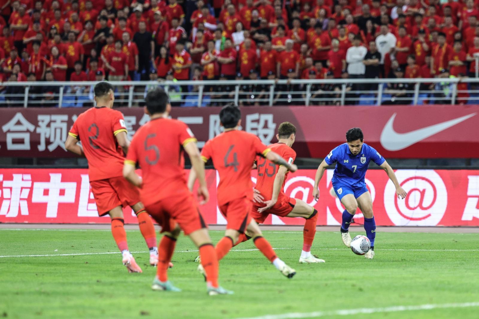 世界盃外圍賽|國足主場賽和泰國。(新華社)