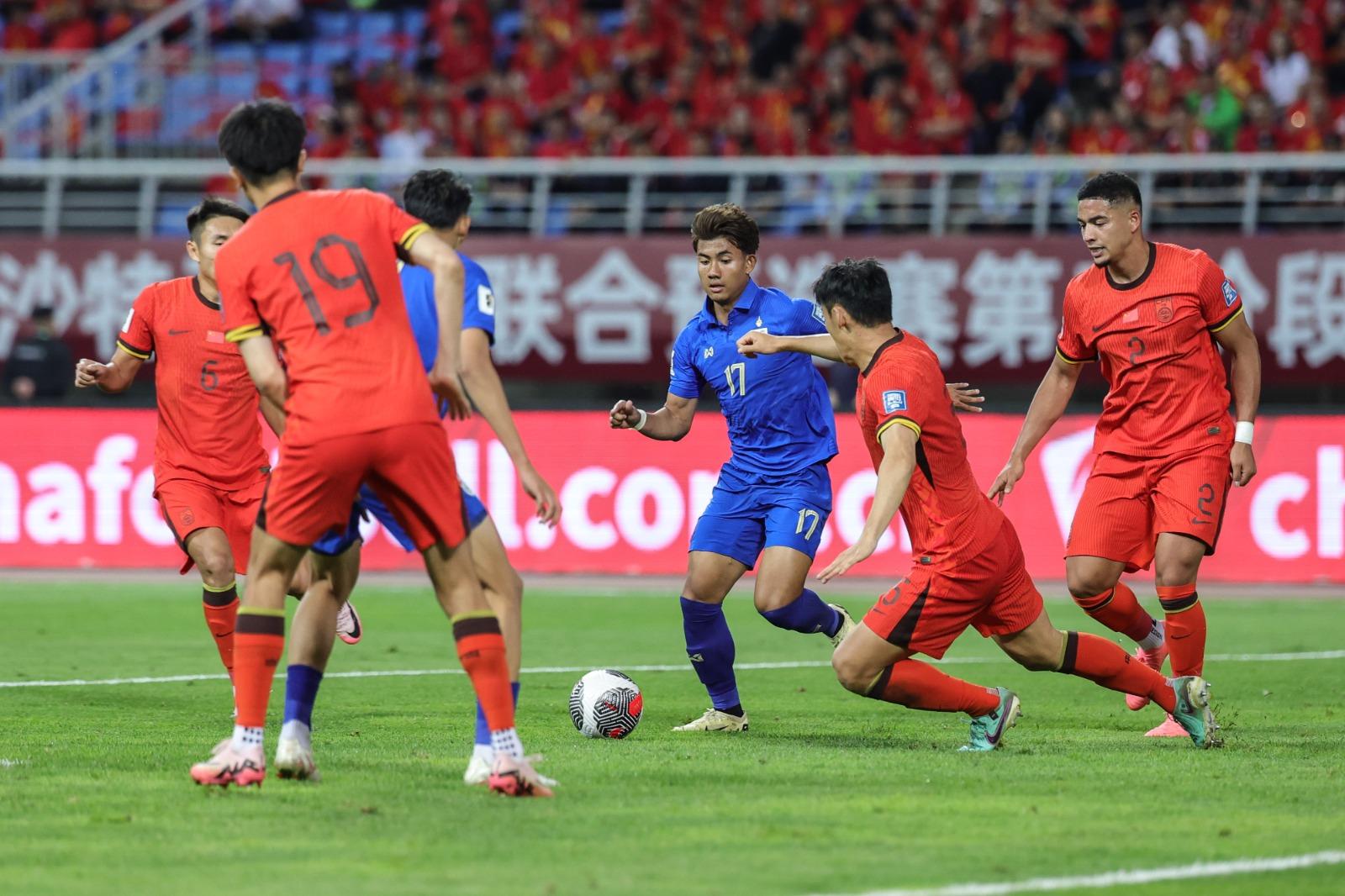 世界盃外圍賽|國足主場賽和泰國。(新華社)