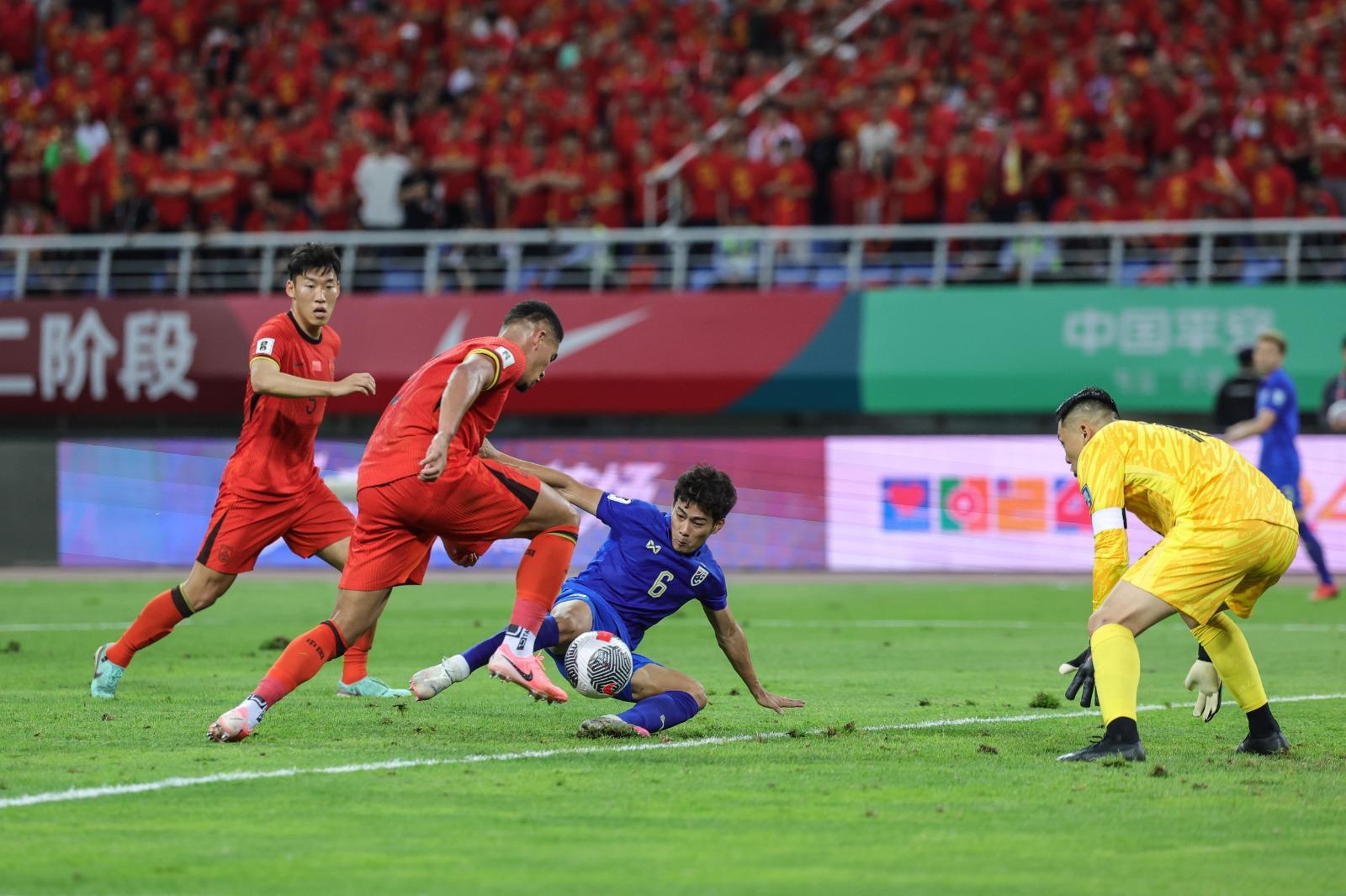 世界盃外圍賽|國足主場賽和泰國。(新華社)