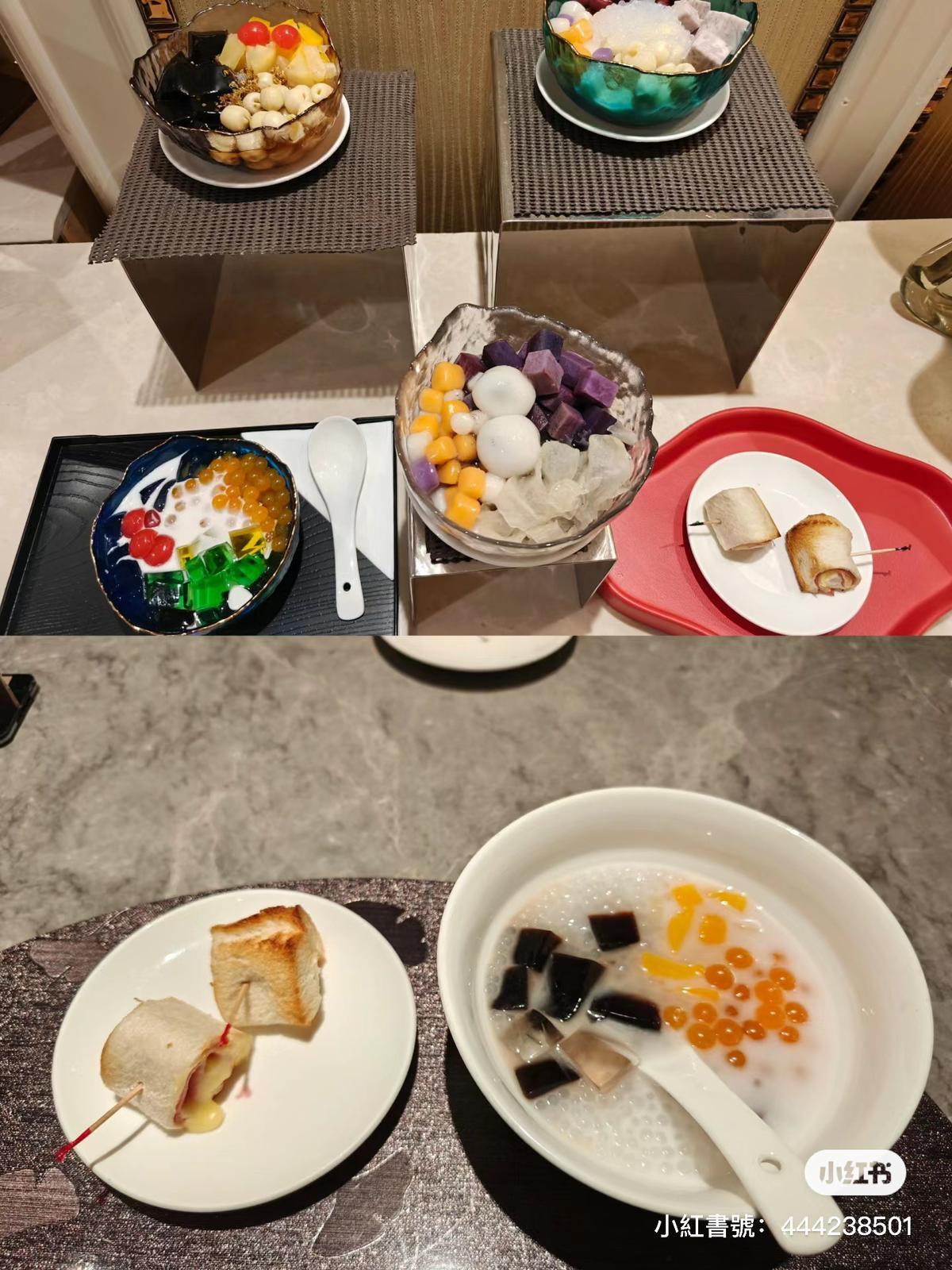 不少內地旅客領取澳門賭場提供的免費小吃,創造「0元遊」的澳門旅遊方式。(小紅書)