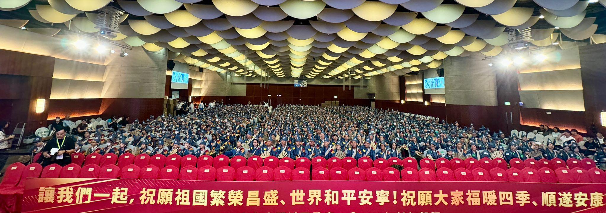 樂頌世界和平大典今舉行 730人同穿濟公服破健力士紀錄 (大會提供)
