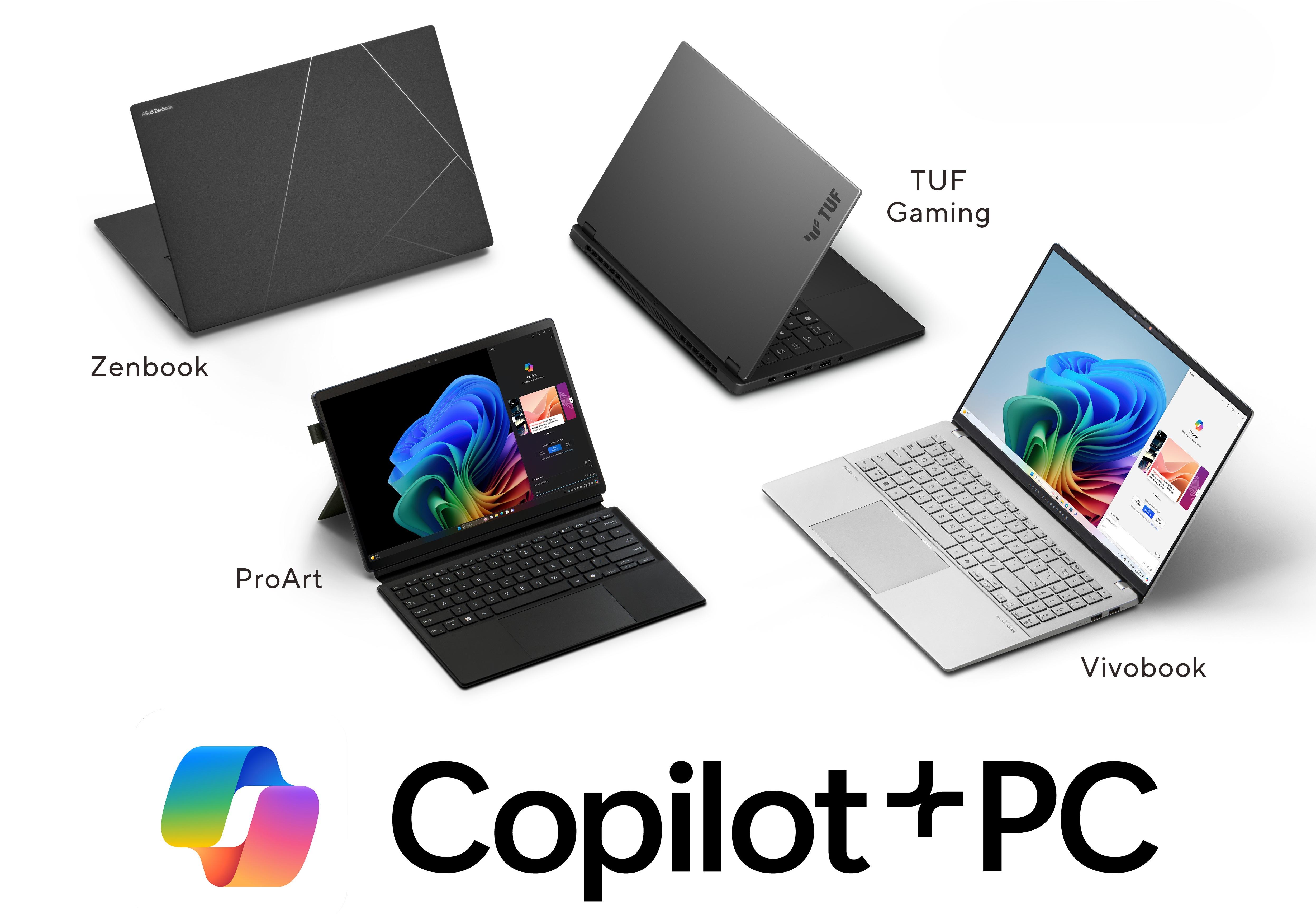 ASUS華碩於台北舉行的COMPUTEX發布多部全新AI PC,即將登場。