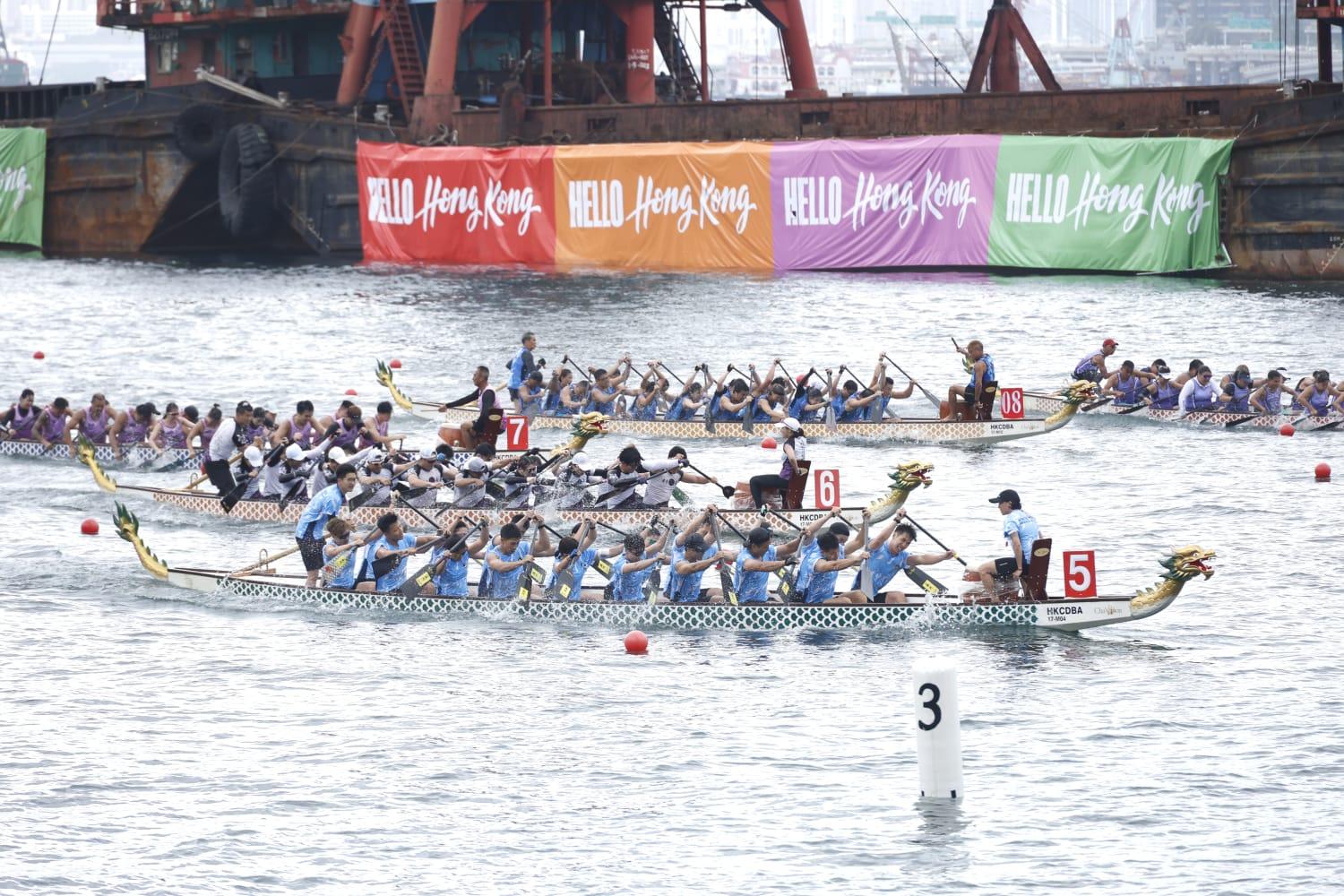 香港國際龍舟邀請賽。(林俊源攝)