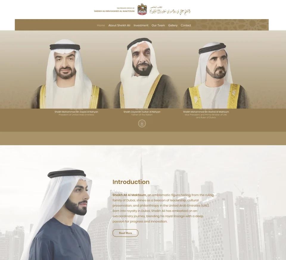 「杜拜王子」阿里的網站曾貼出幾位酋長的照片。