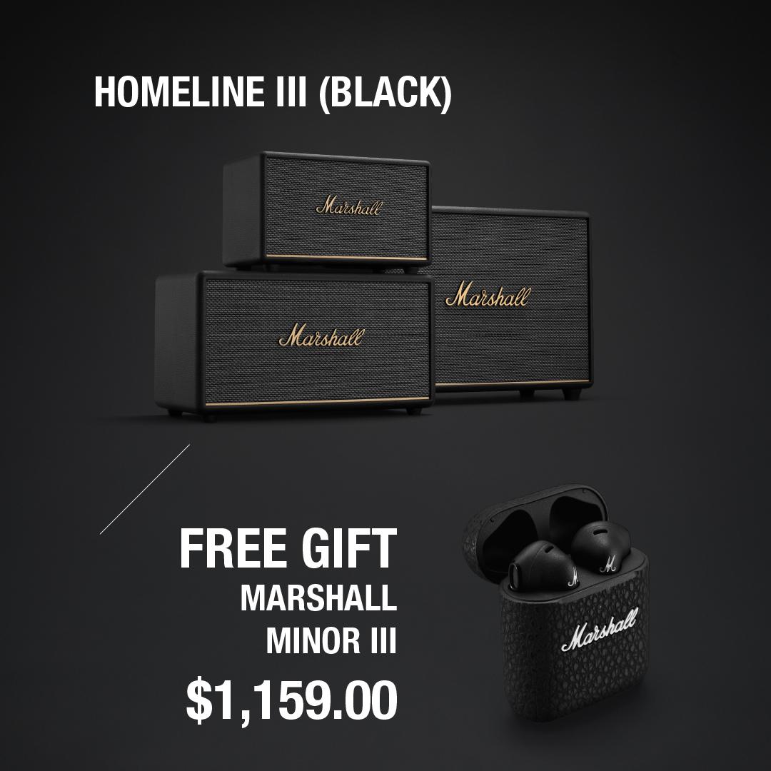 限定館推出優惠,購買Homeline III喇叭即送Minor III耳機。