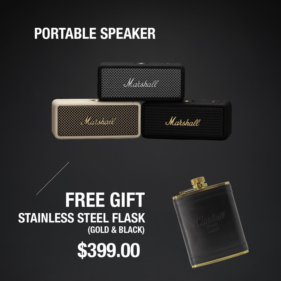 購買Portable喇叭系列即送Marshall限量酒壺。