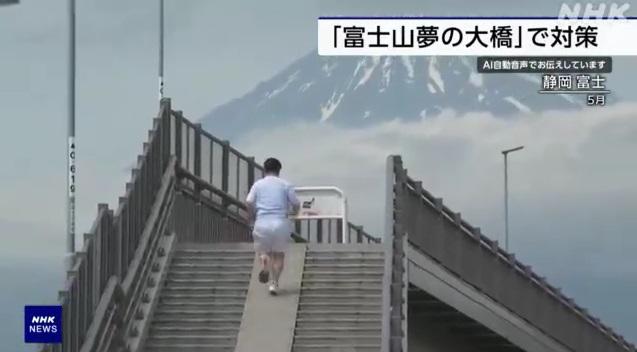 夢之大橋旁有一處專供行人通行的天橋。(互聯網)