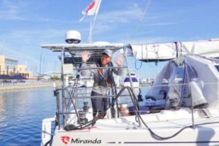 木村啓嗣去年10月22日從兵庫縣新西宮遊艇碼頭出發。(互聯網)