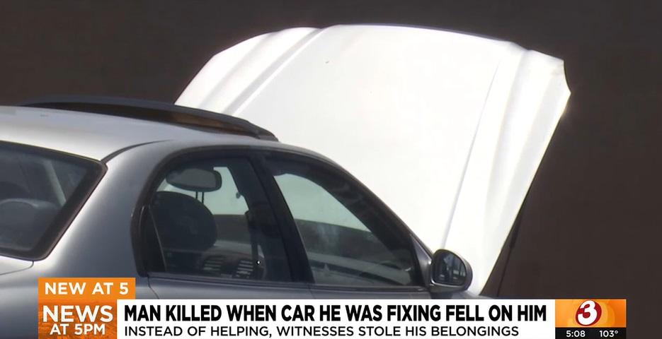 69歲男子格拉在停車場修理家人用的私家車時意外受困車底,數小時後才有人發現報警。(互聯網)