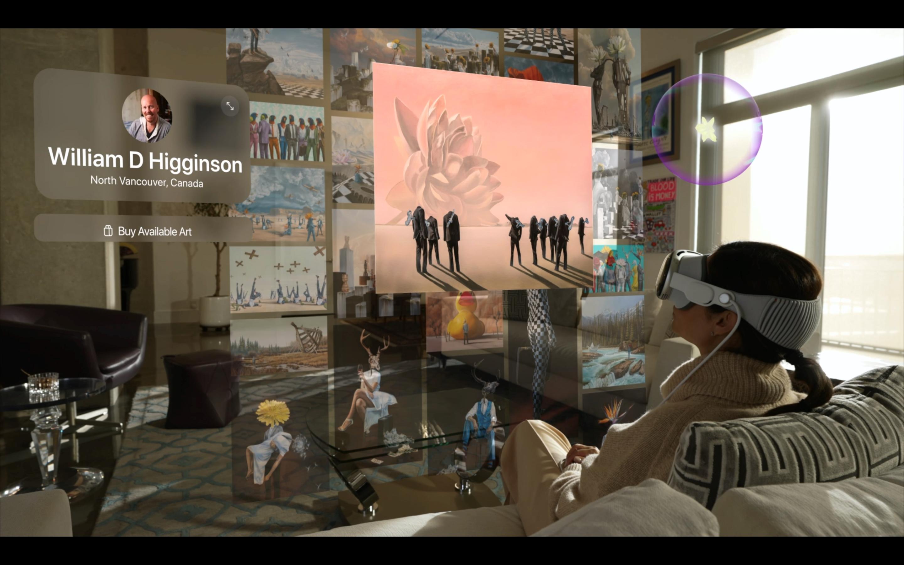 Vision Pro|可以觀賞各種藝術作品的《Art Universe》。