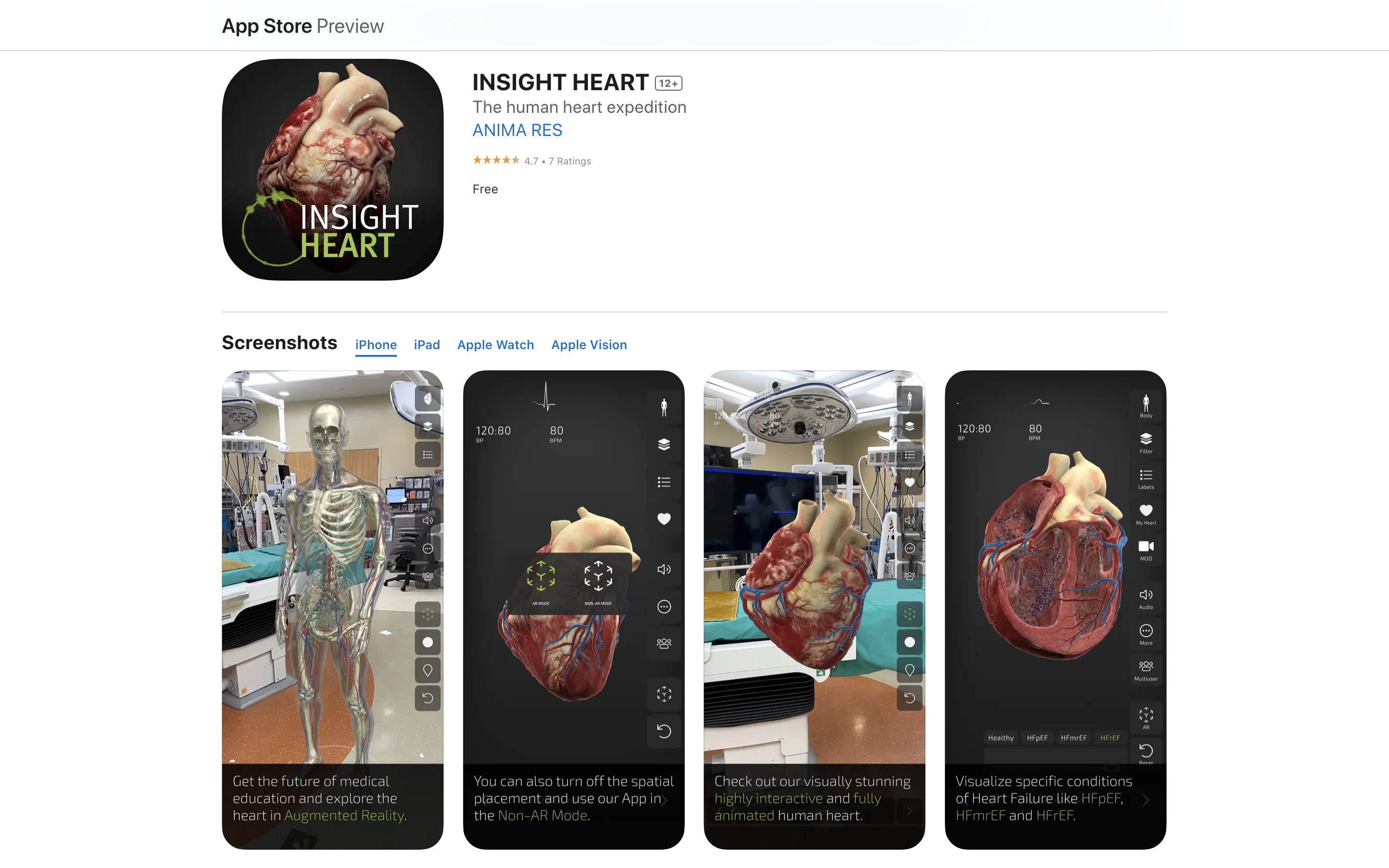 Vision Pro|以真實呈現心臟功能的《INSIGHT HEART》。