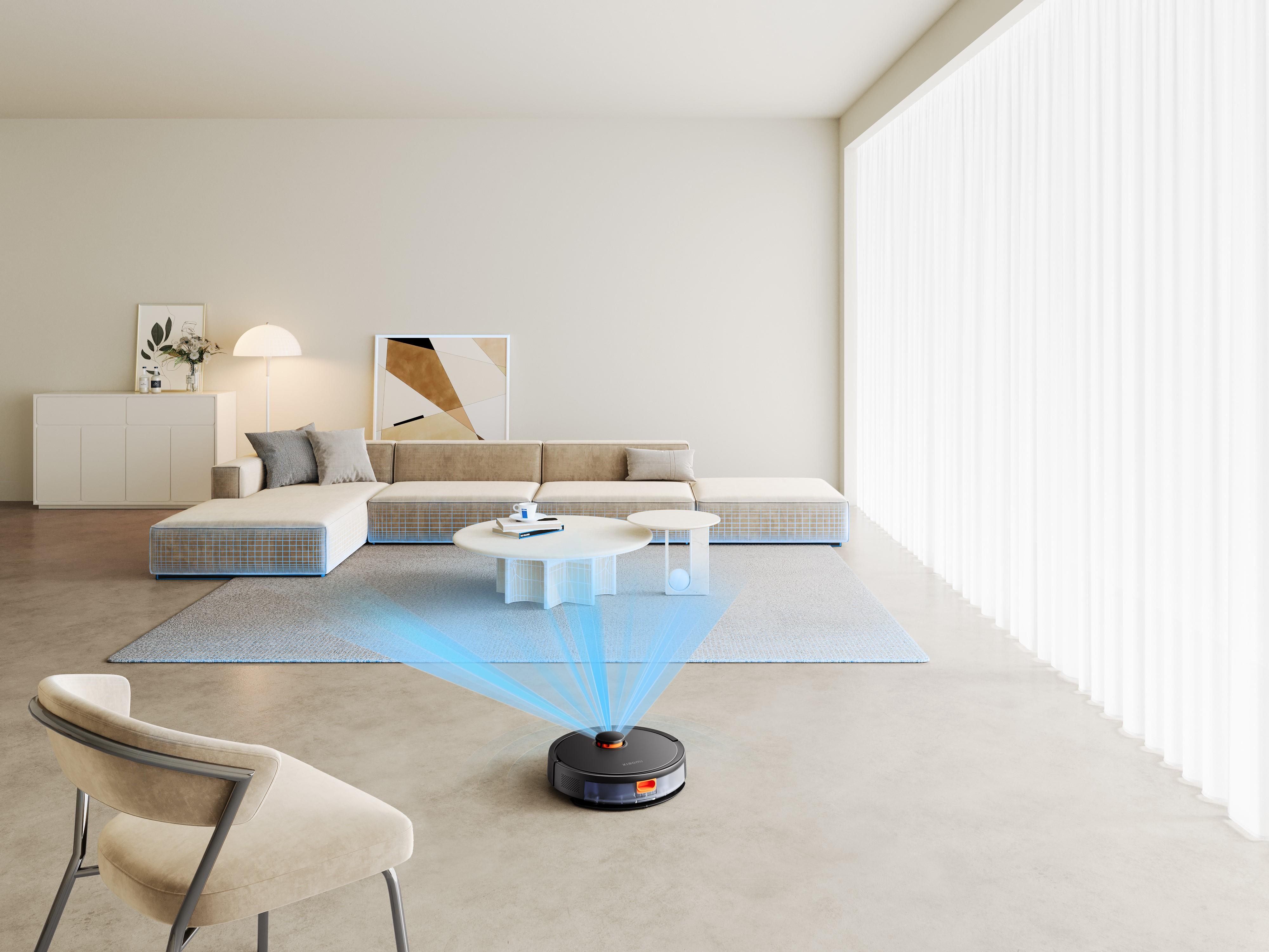 Xiaomi掃地機器人S20的LDS雷射導航系統可快速辨識房間布局。