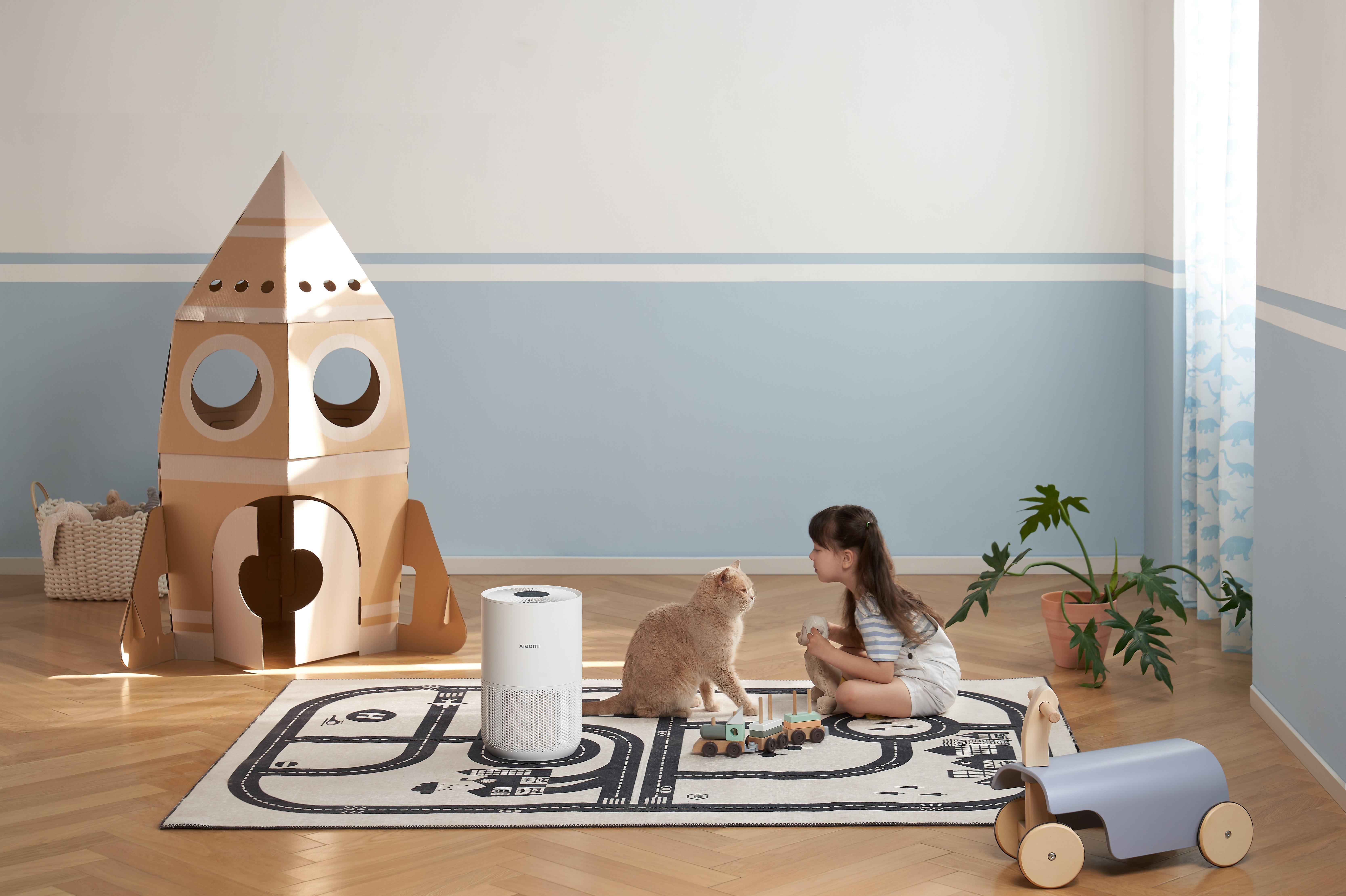 Xiaomi空氣淨化器4 Compact能高效過濾花粉、寵物皮屑和各種過敏原。