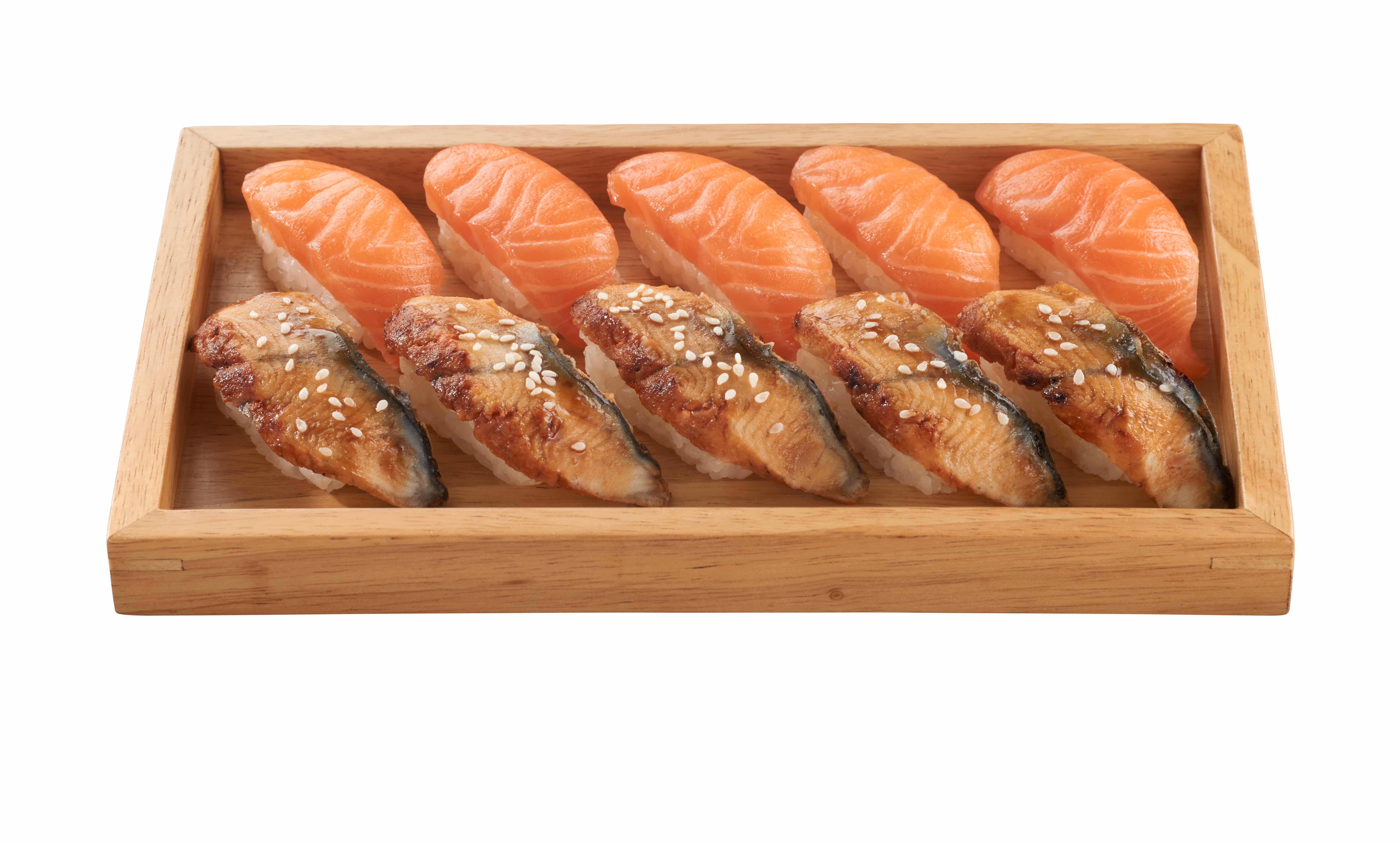 三文魚鰻魚盛$35