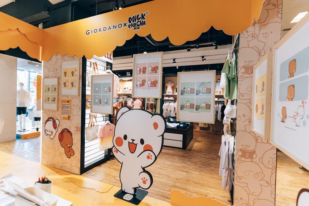店內展示Milk Mocha Bear人氣插畫