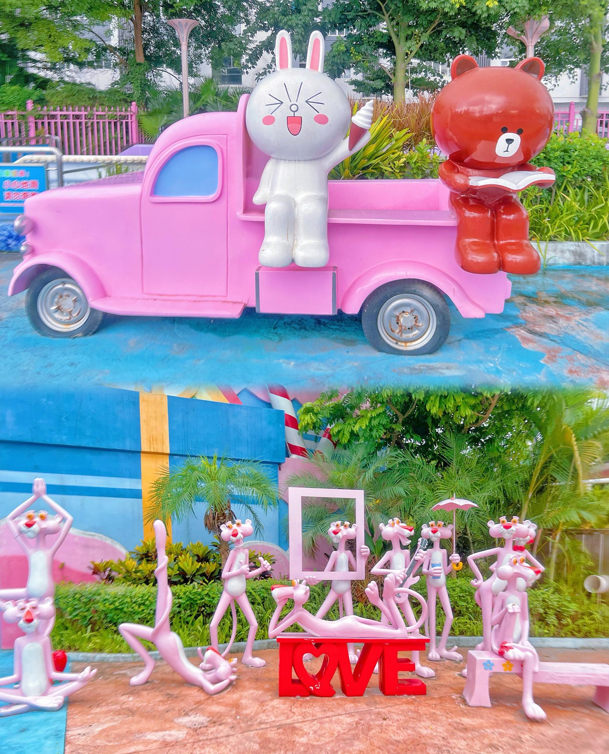 園內的一大特色,是有不少卡通人物供打卡,收穫滿滿的童心。(圖片來源:團建策劃婷婷@小紅書)