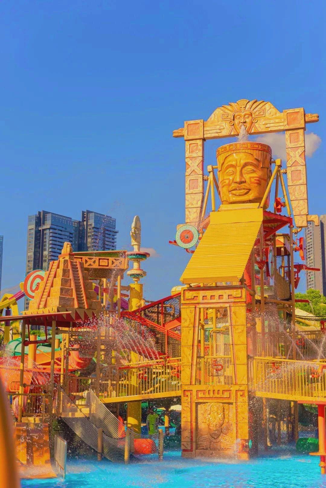 園內不少瑪雅文化的親子水寨,絕對適合小朋友大玩特玩。(圖片來源:深圳歡樂谷官方微信)