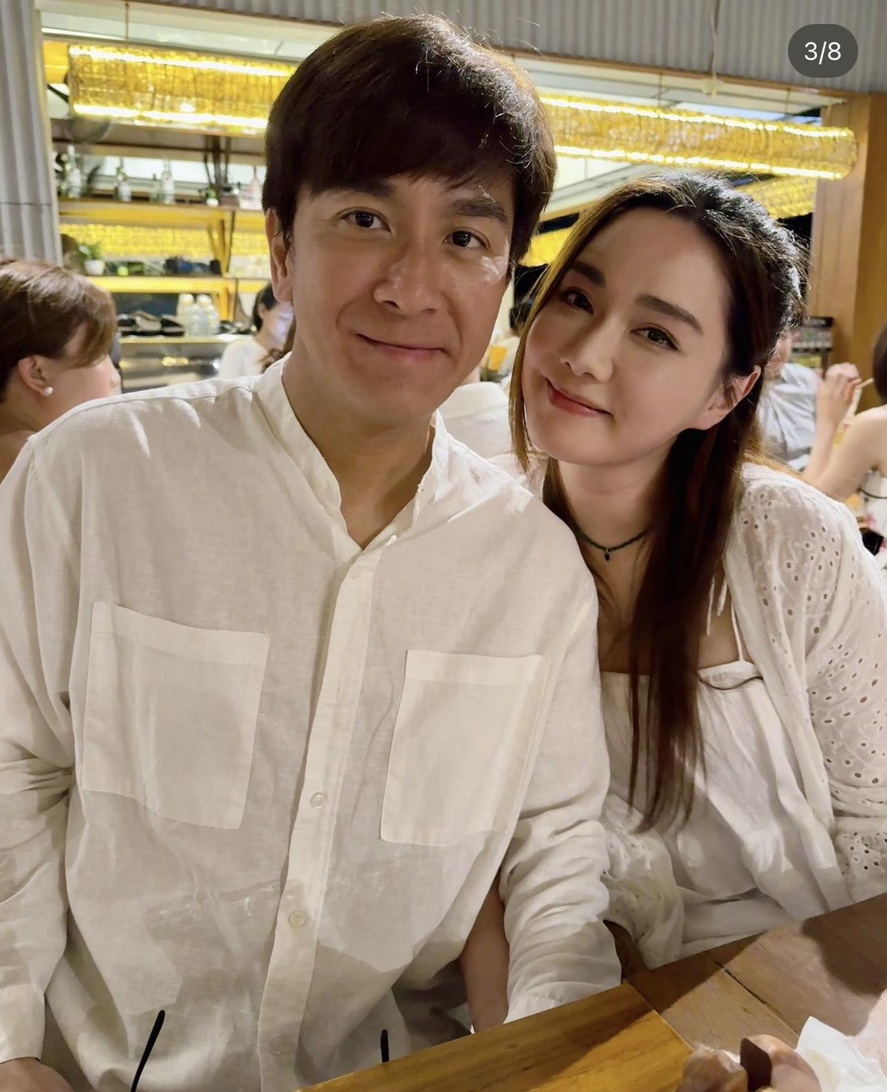 湯洛雯孖馬國明峇里出席婚禮 。