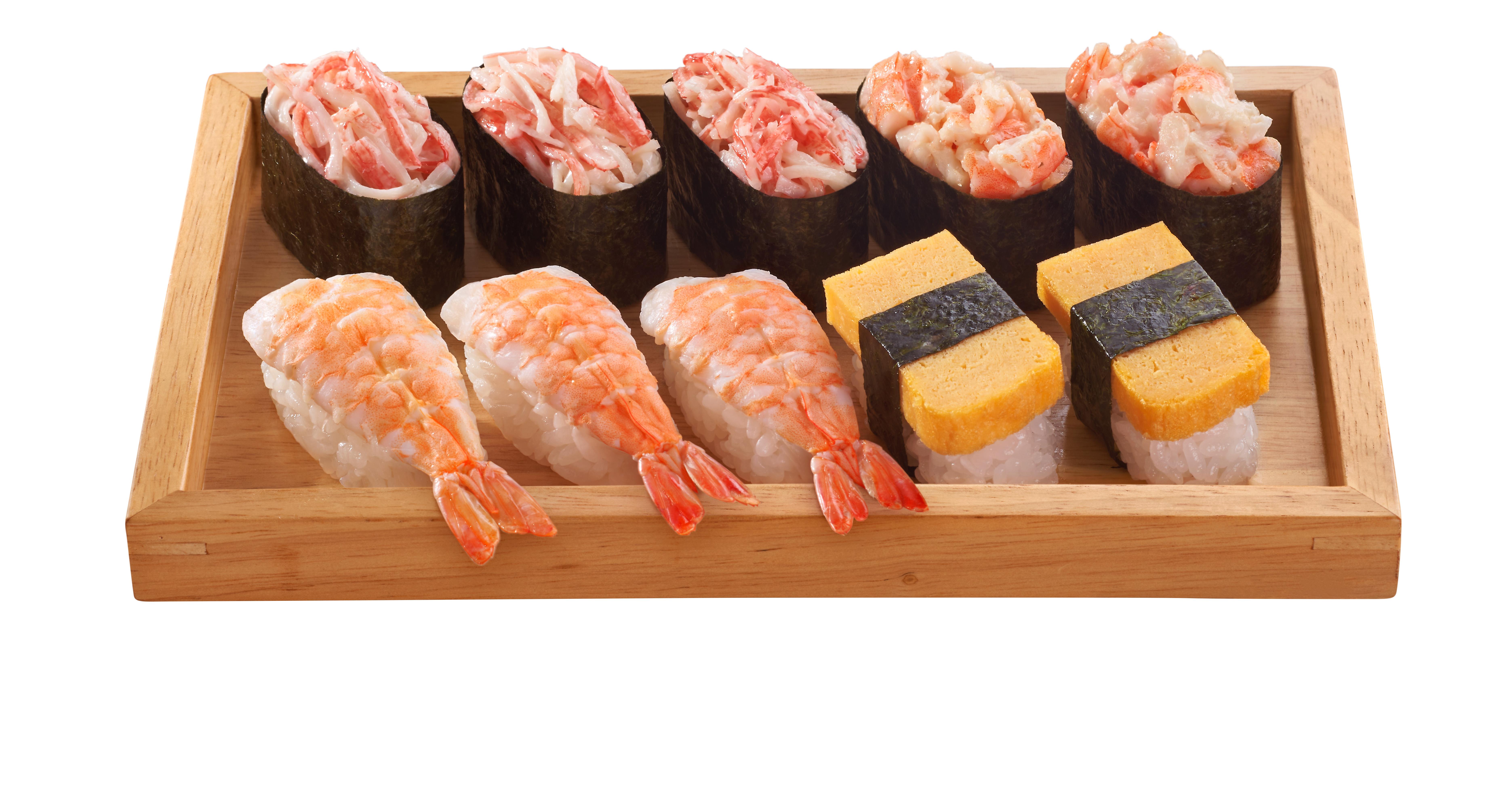 熟蝦蟹柳軍艦雜錦盛