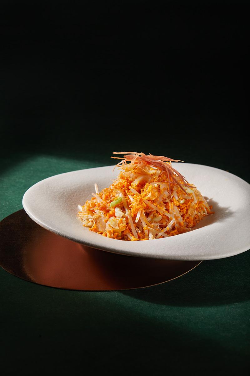 瑤柱蟹肉桂花炒花膠條$488