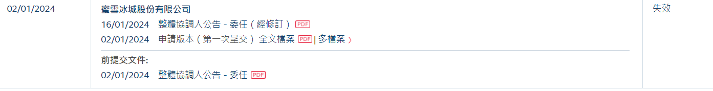 蜜雪冰城及古茗招股書「雙雙失效」 內媒:或因估值不如預期