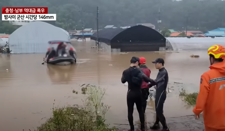 南韓暴雨