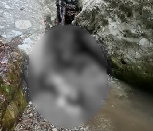 女事主伏屍崖下。(互聯網)