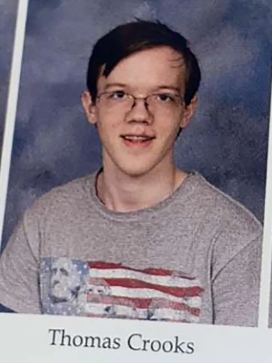 疑為槍手Thomas Matthew Crooks的照片。(互聯網)