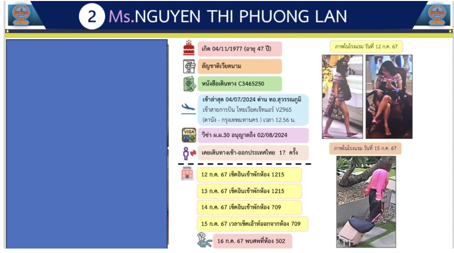 6名死者出現在酒店的時序。(互聯網)