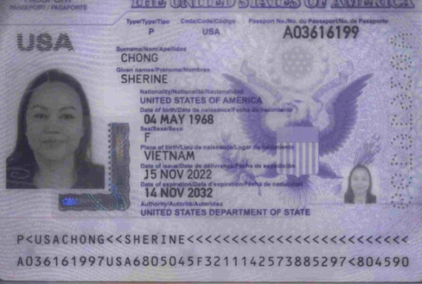 下毒的女死者Sherine Chong的護照。(互聯網)